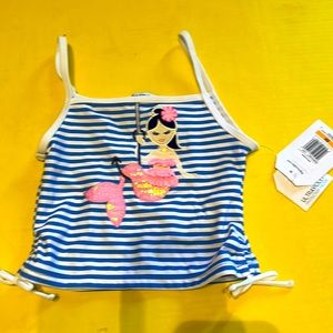 Girls size 6x flap doodles UPF 50+ swim top